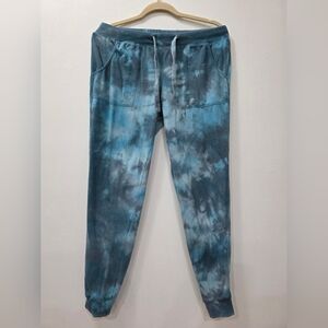 GreenTea WoMen's Blue Tie-Dye Joggers